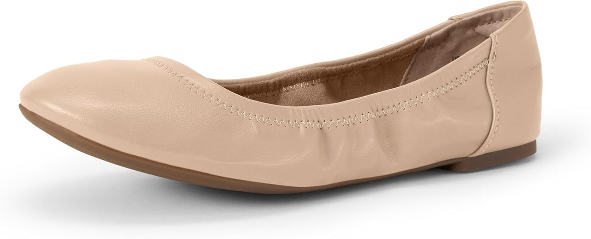 Women's Comfortable Round Toe Ballet Flats, Cushioned Memory Foam