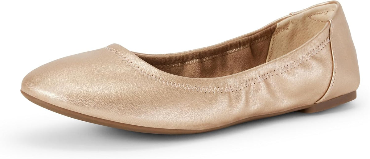 Women's Comfortable Round Toe Ballet Flats, Cushioned Memory Foam