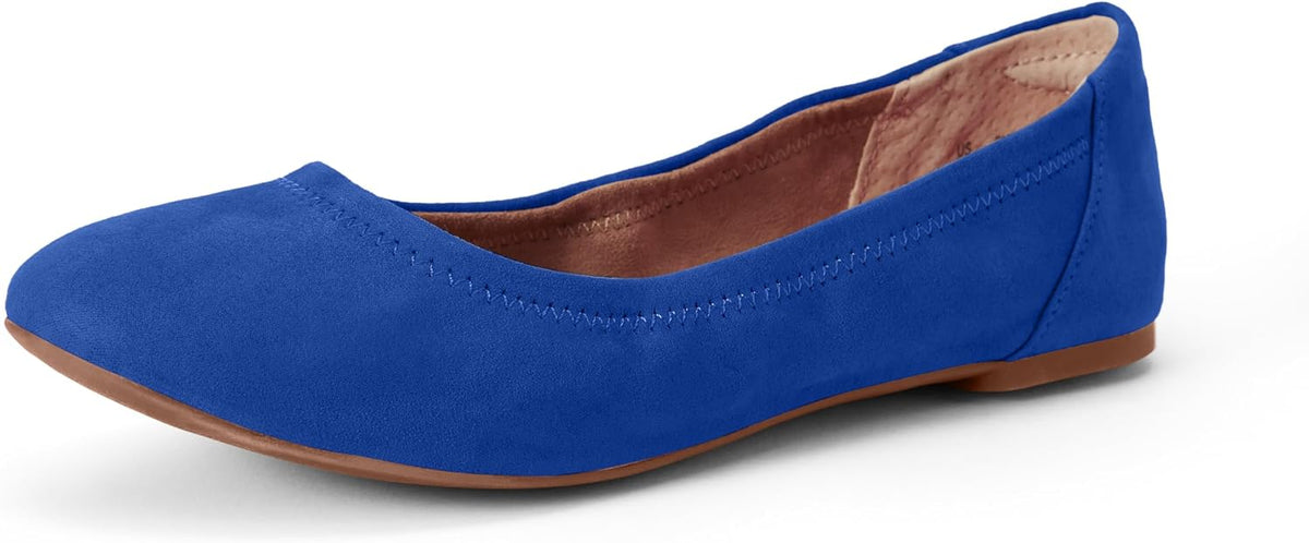 Women's Comfortable Round Toe Ballet Flats, Cushioned Memory Foam