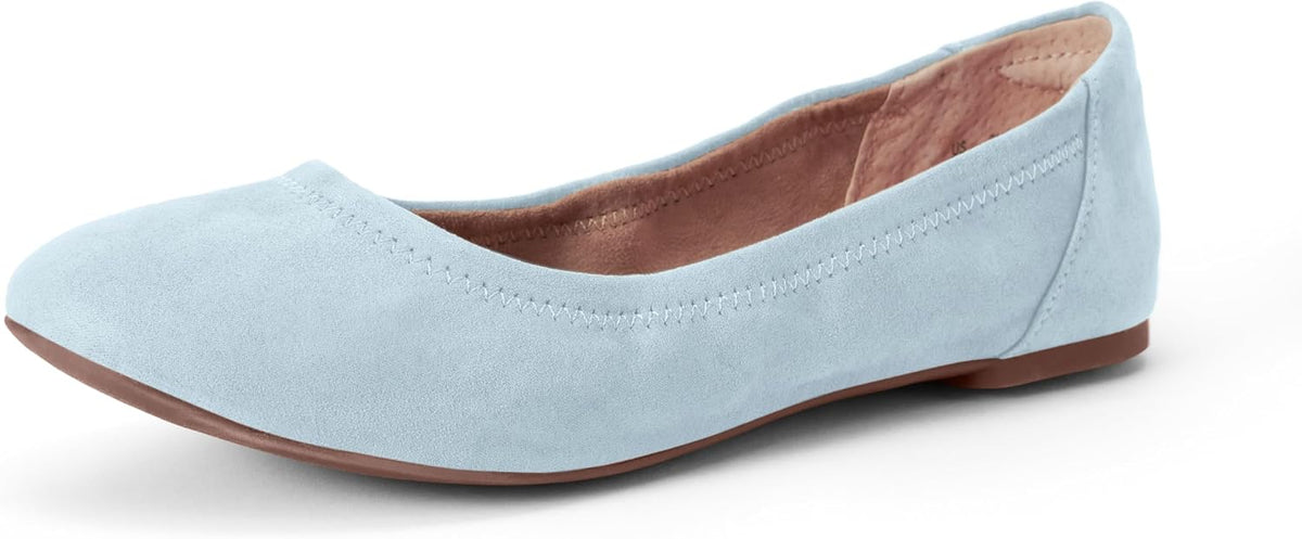 Women's Comfortable Round Toe Ballet Flats, Cushioned Memory Foam