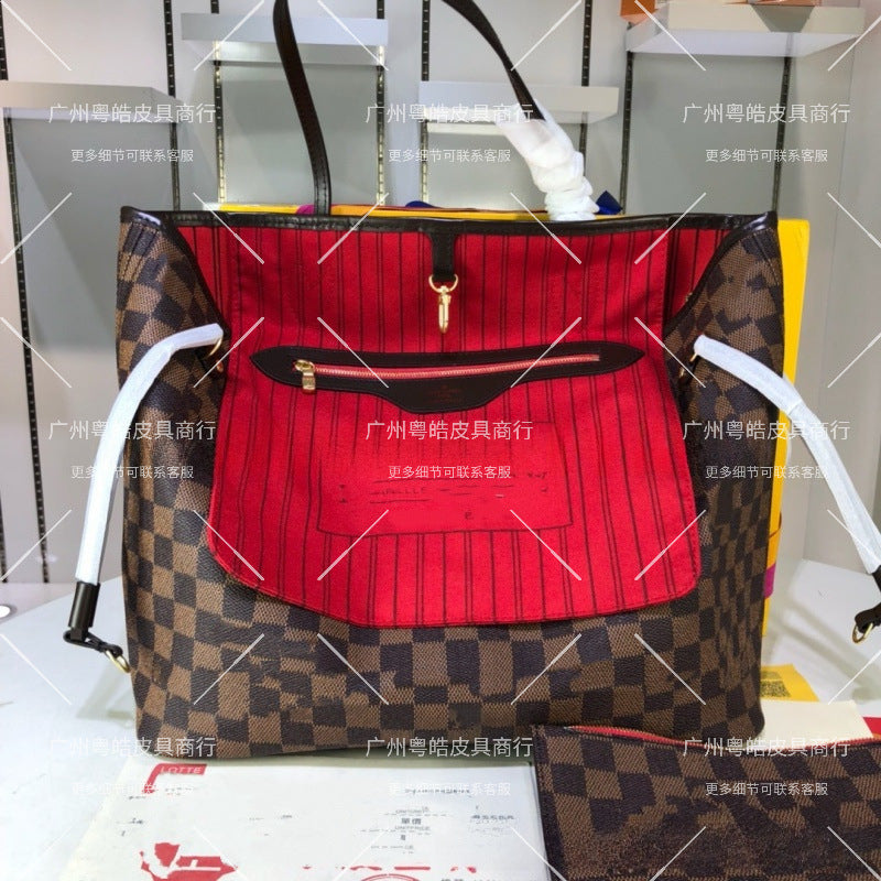 Foreign trade, cross-border e-commerce, Europe and the United States, LL, presbyopia, color-changing cowhide women's bag, one-shoulder hand-to-hand tote bag, shopping bag