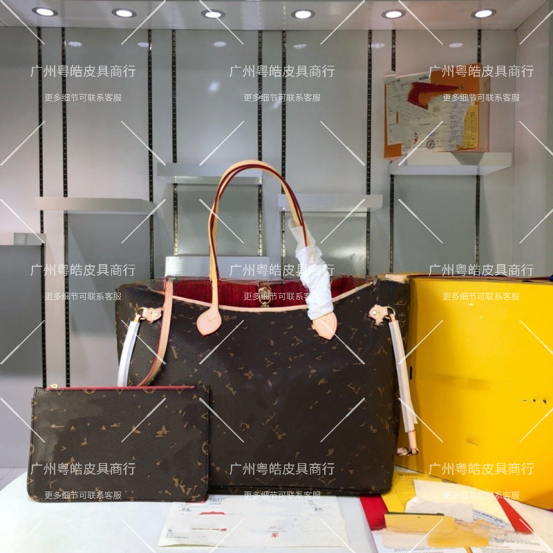 Foreign trade, cross-border e-commerce, Europe and the United States, LL, presbyopia, color-changing cowhide women's bag, one-shoulder hand-to-hand tote bag, shopping bag