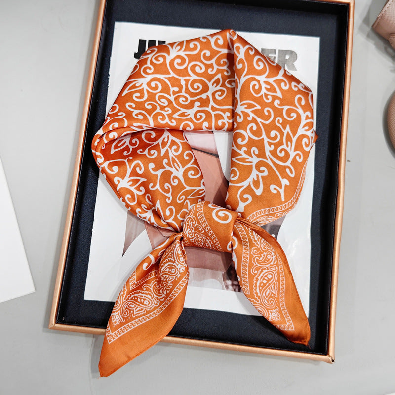 Silky Satin Printed Scarf
