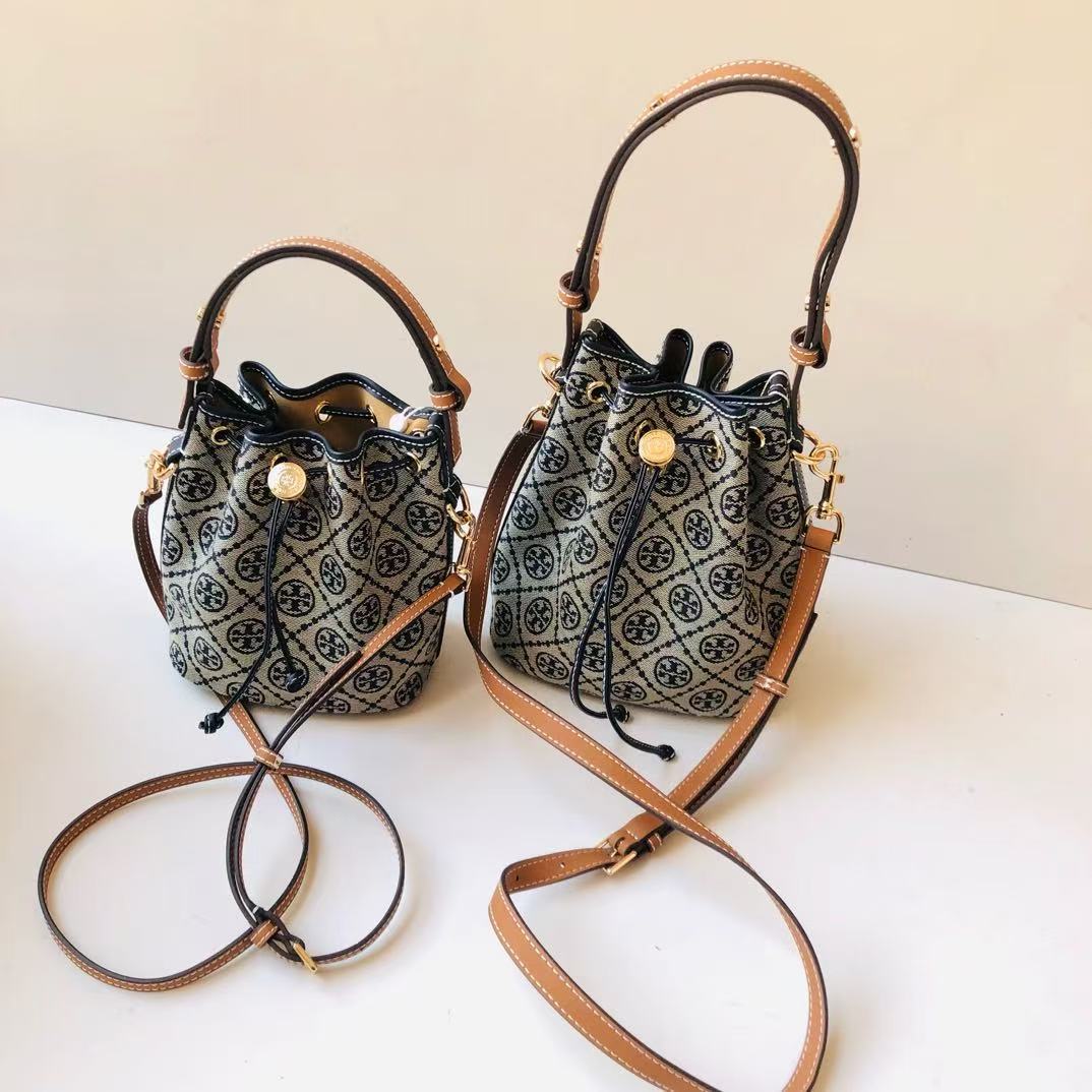 24TB Year of the Dragon New Canvas Cowhide One Shoulder Crossbody Fashion Trend Drawstring Bucket Bag Wine Bucket Pillow Tote Bag