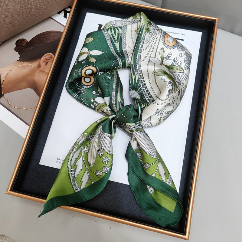 Silky Satin Printed Scarf