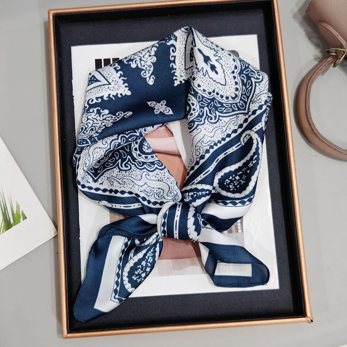Silky Satin Printed Scarf