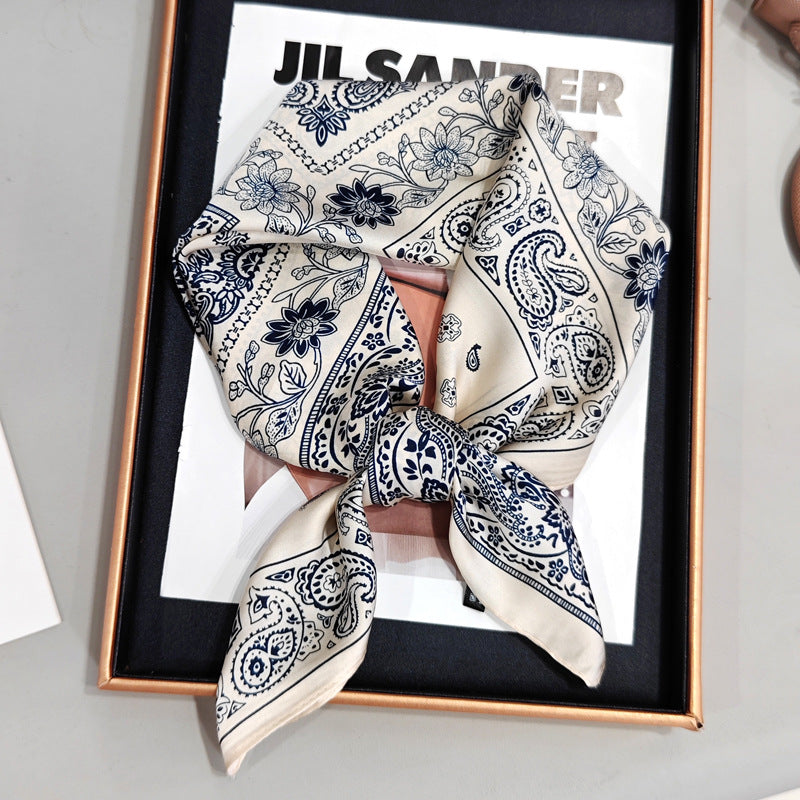 Silky Satin Printed Scarf