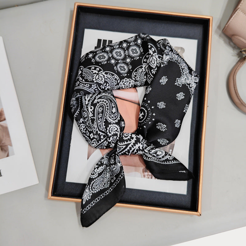 Silky Satin Printed Scarf