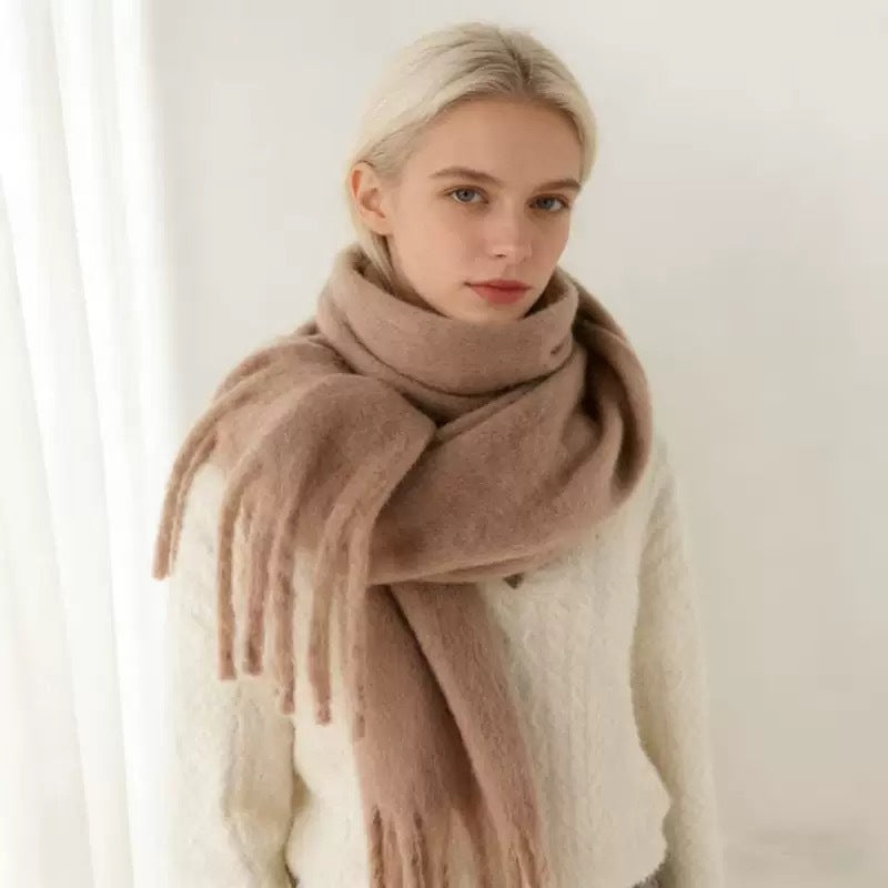 Mohair Solid Color Scarf