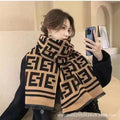 Autumn and winter scarf, new Korean version of Dongdaemun trendy warm scarf, women's shawl, dual-purpose fashion, high-end versatile