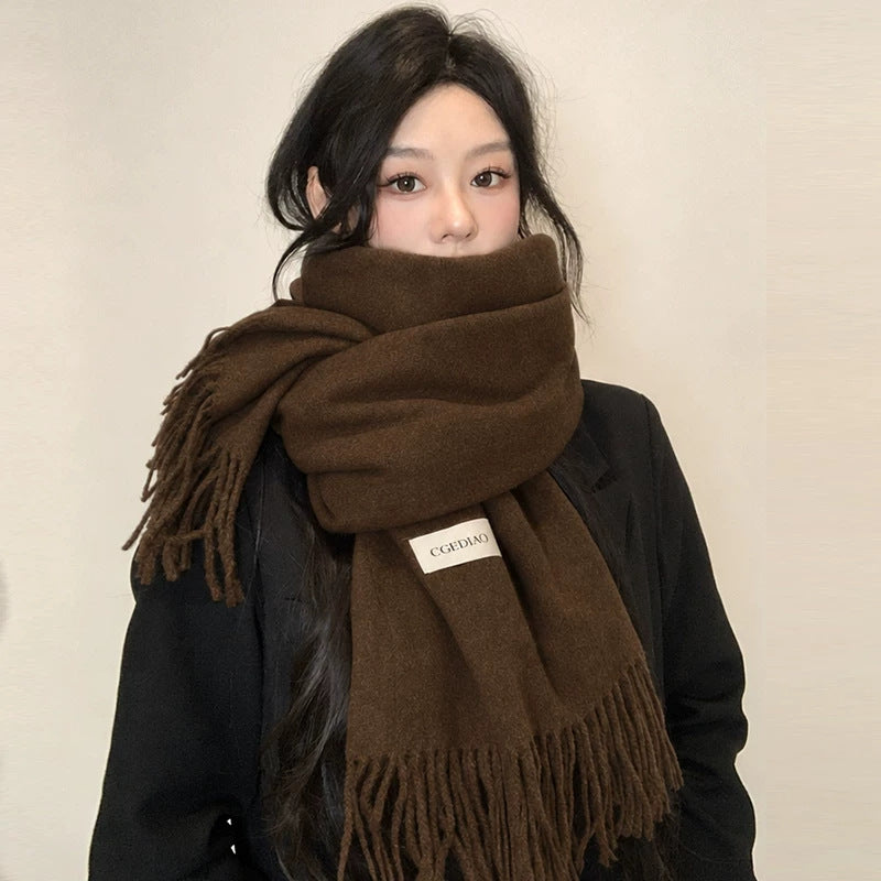 Gray high-end imitation cashmere shawl/scarf