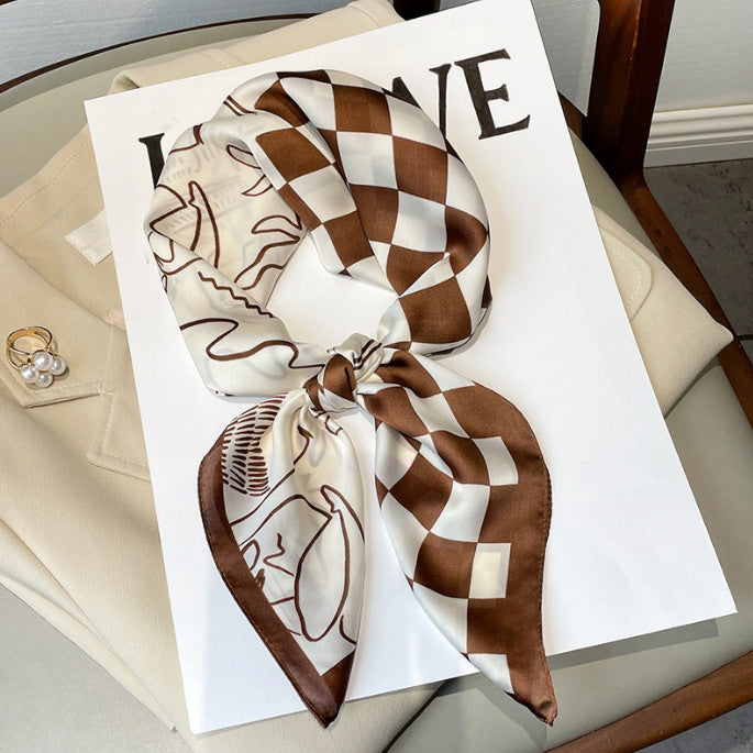 Silky Satin Printed Scarf