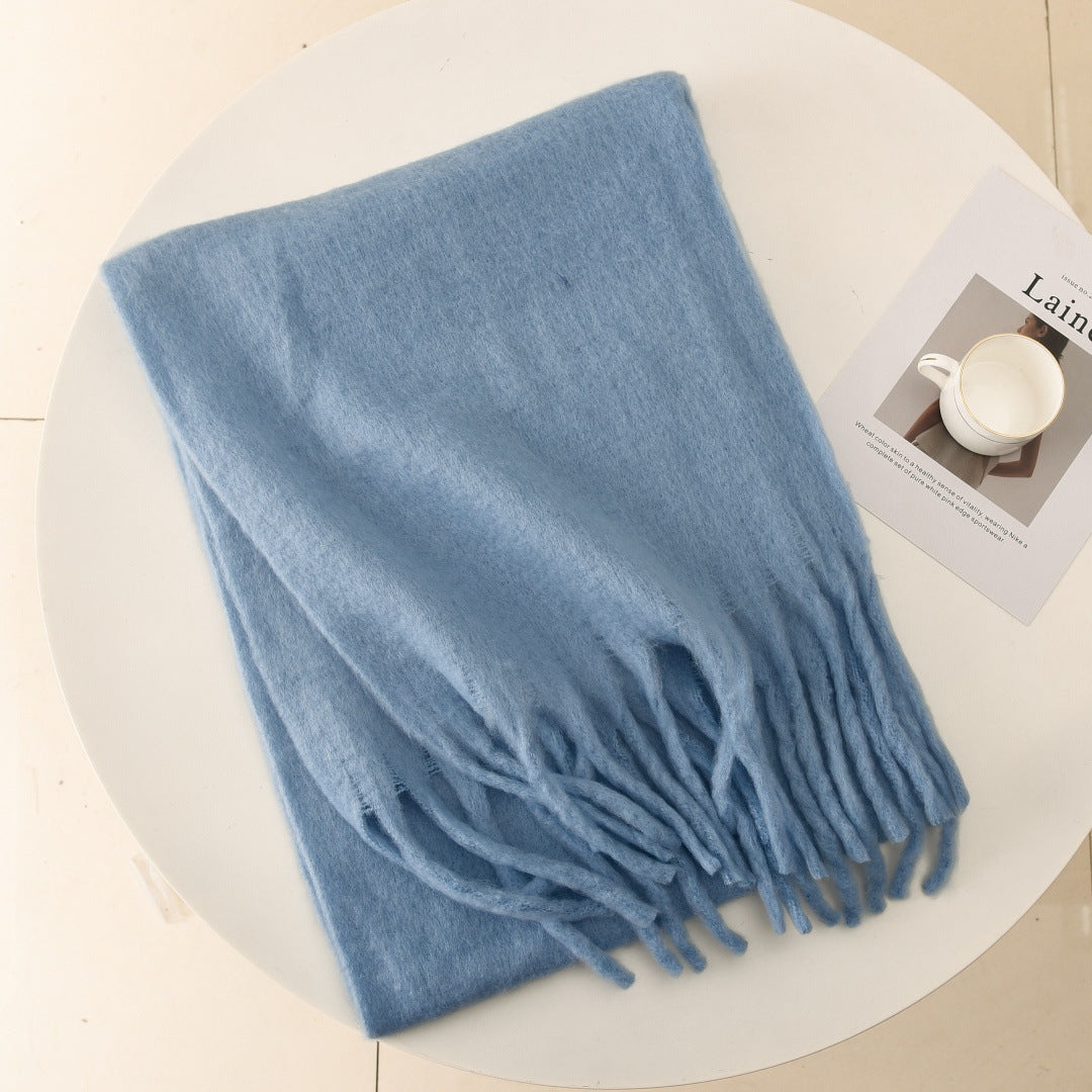 Mohair Solid Color Scarf