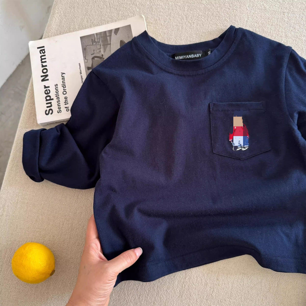 Children's long-sleeve T-shirt 2026 autumn boys' Japanese bear base shirt, baby kids' striped inner layered kids' T-shirt