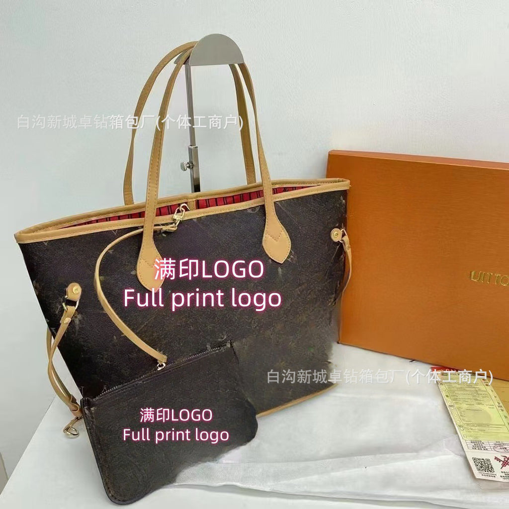 Ladies large capacity tote shoulder bag