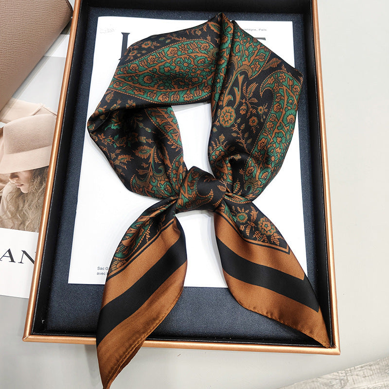 Silky Satin Printed Scarf