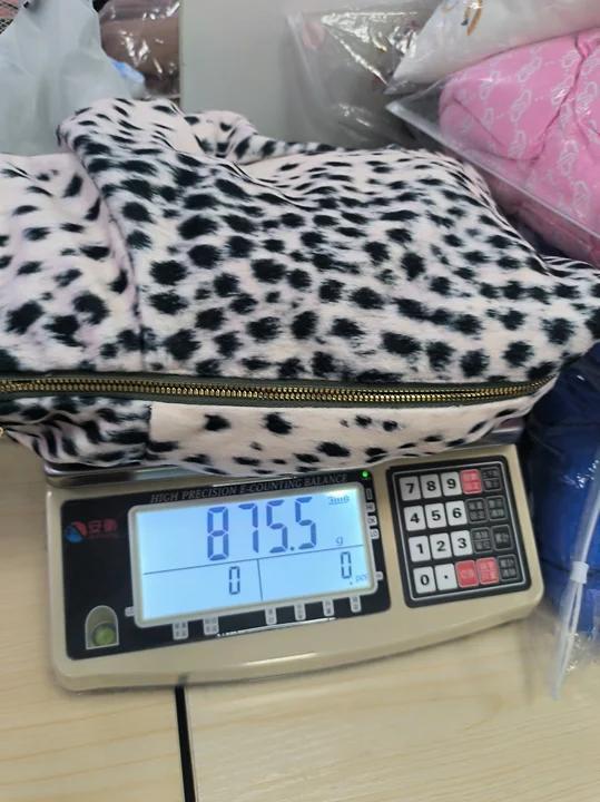 Leopard print women's long-sleeve loose autumn/winter zipper European and American vintage cross-border plush jacket, faux fur stand collar, others