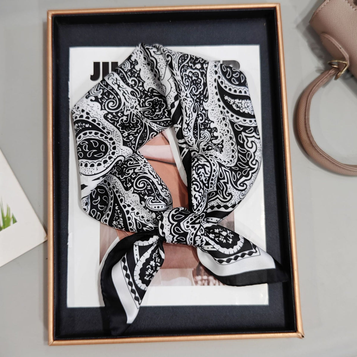 Silky Satin Printed Scarf