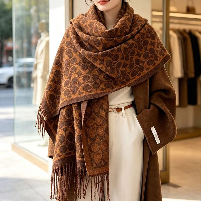 Best-selling cashmere double-sided scarf