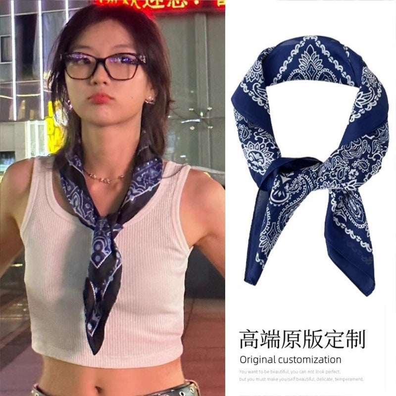 Silky Satin Printed Scarf