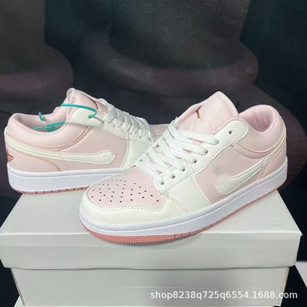 Putian Pure Original High-Quality Spring/Summer New Qiao 1 White Pink Men's and Women's Shoes Campus Trendy Fashionable Casual Board Shoes