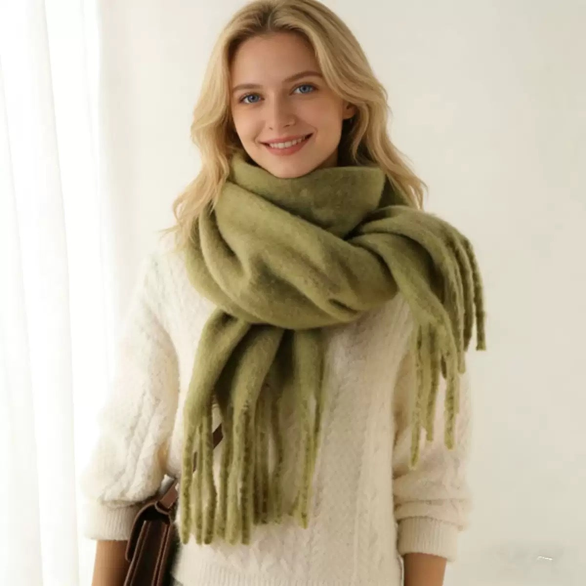 Mohair Solid Color Scarf