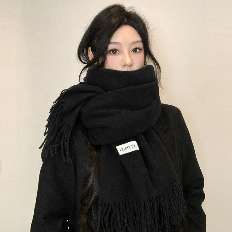 Gray high-end imitation cashmere shawl/scarf