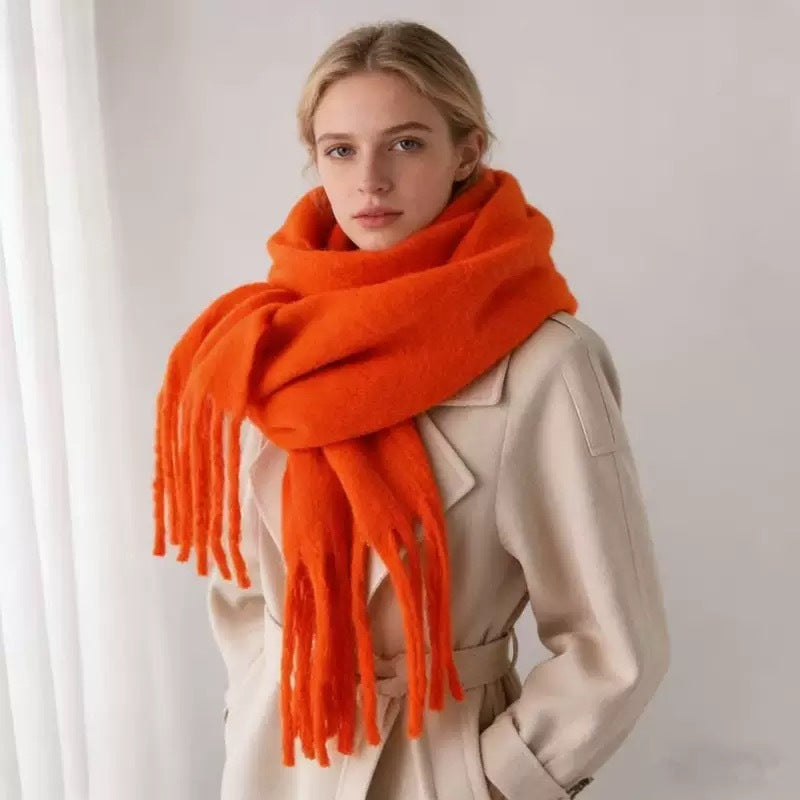 Mohair Solid Color Scarf
