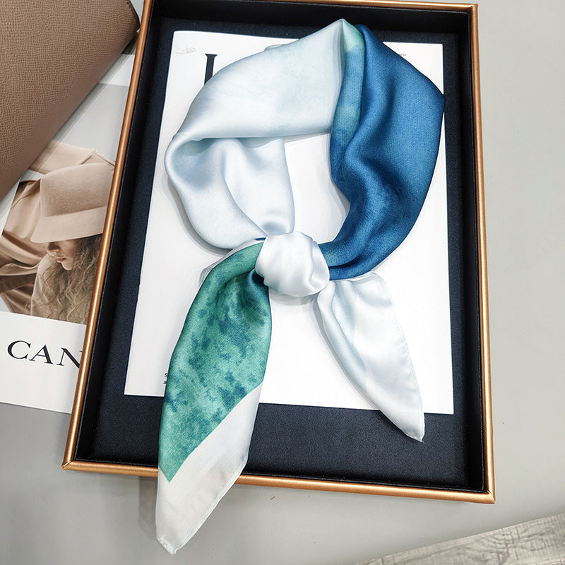 Silky Satin Printed Scarf