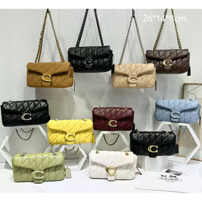 Ko C lambskin Tabby26 diamond lattice Dionysian bag light luxury fashion chain hand-to-hand crossbody shoulder armpit women's bag