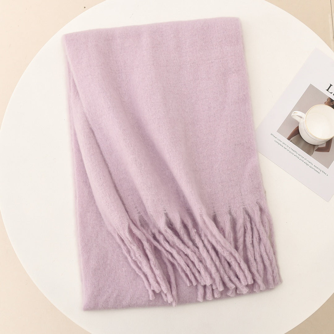 Mohair Solid Color Scarf