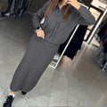 Spot knitwear, European and American foreign trade women's clothing, 2024 autumn new hooded sweatshirt, fashion casual skirt set