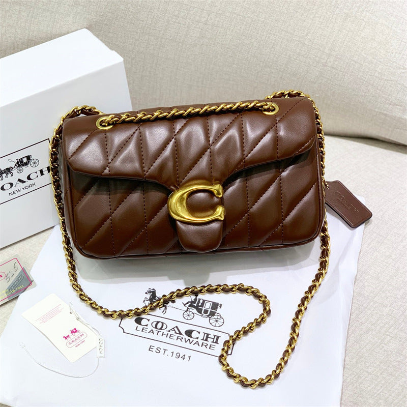 Ko C lambskin Tabby26 diamond lattice Dionysian bag light luxury fashion chain hand-to-hand crossbody shoulder armpit women's bag