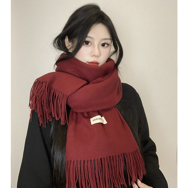 Gray high-end imitation cashmere shawl/scarf