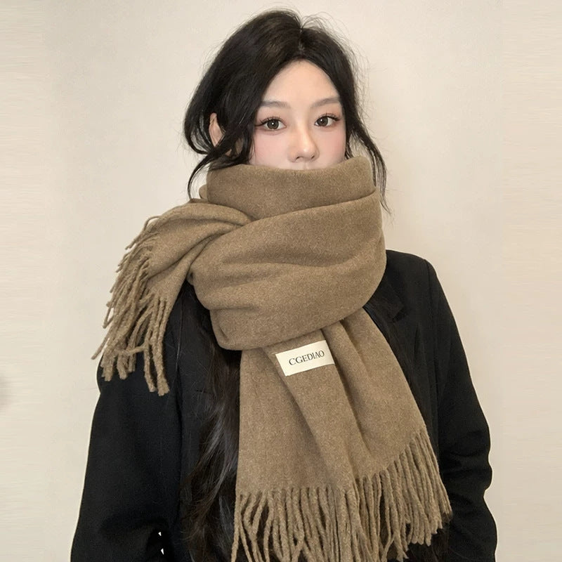Gray high-end imitation cashmere shawl/scarf