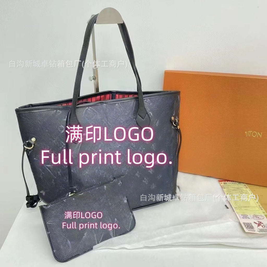 Ladies large capacity tote shoulder bag