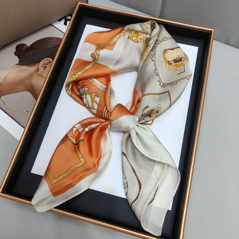 Silky Satin Printed Scarf