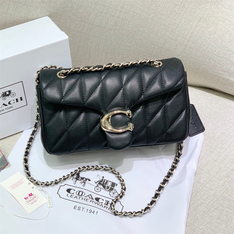 Ko C lambskin Tabby26 diamond lattice Dionysian bag light luxury fashion chain hand-to-hand crossbody shoulder armpit women's bag