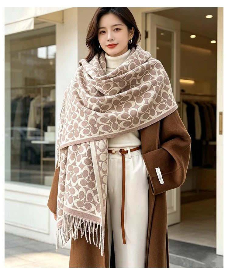 Best-selling cashmere double-sided scarf