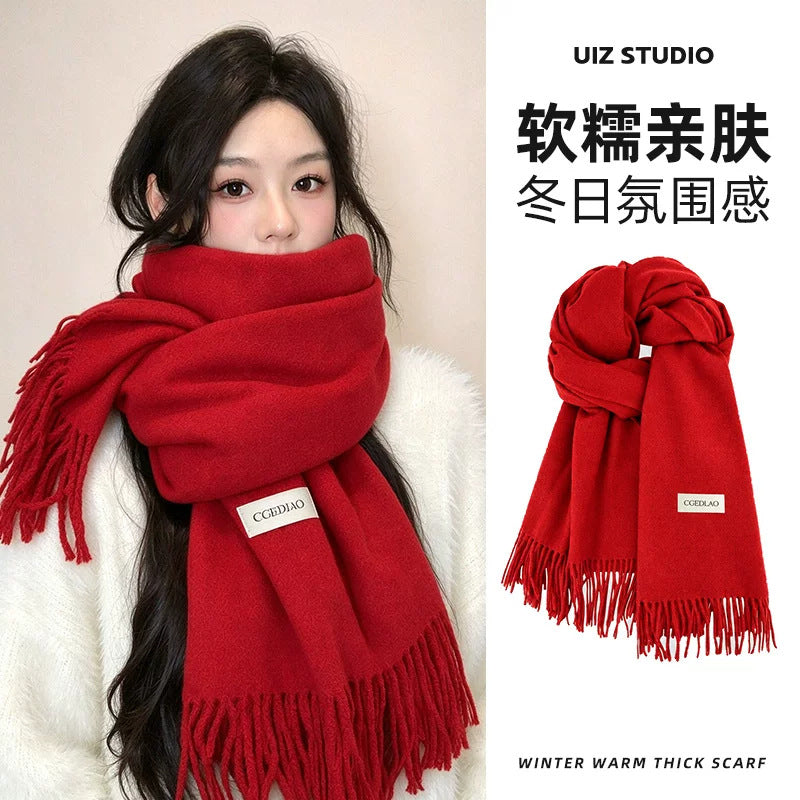 Gray high-end imitation cashmere shawl/scarf