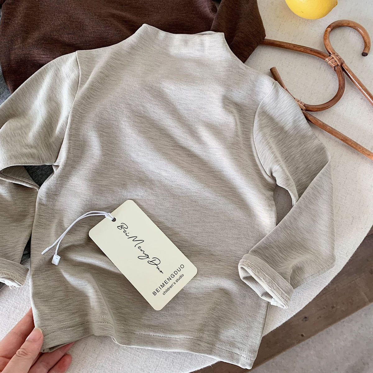 2026 Autumn New Korean-style Children's Multi-Color Off-Shoulder Base Shirt Stretch Skin-Friendly Solid Color Top for Boys and Girls