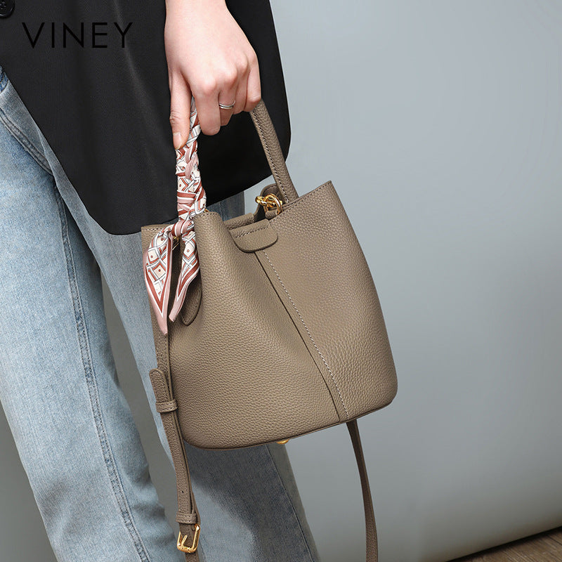 Bags 2026 new bags, women's bags, crossbody bags, spring and autumn high-end leather handbags, bucket bags, bags
