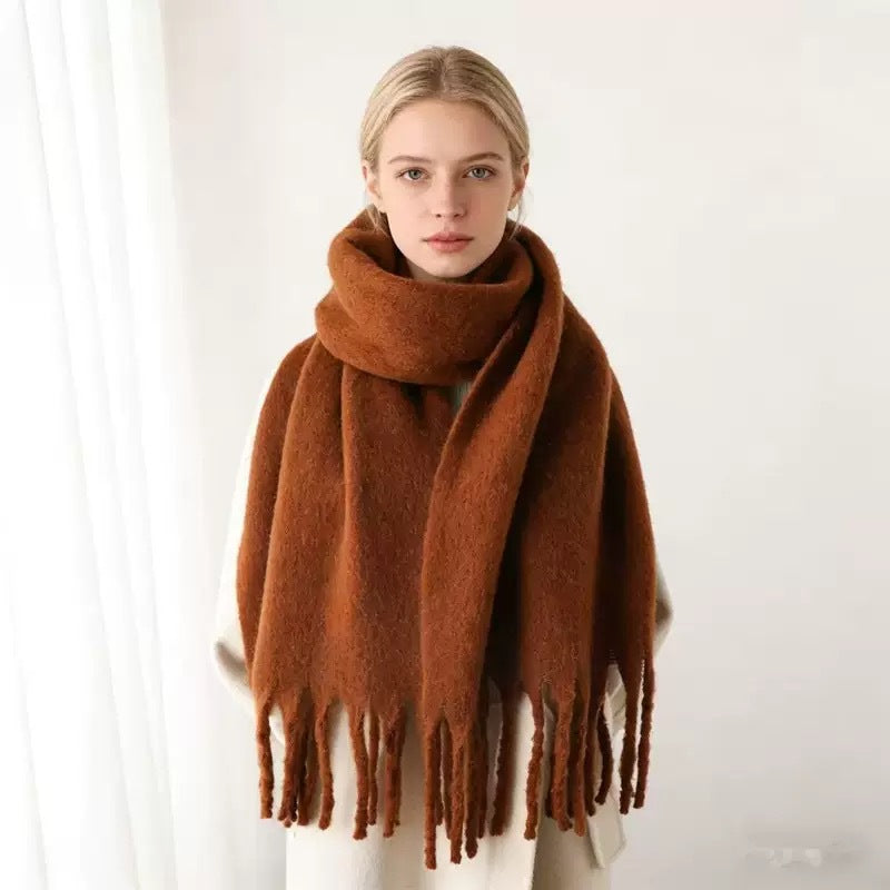 Mohair Solid Color Scarf