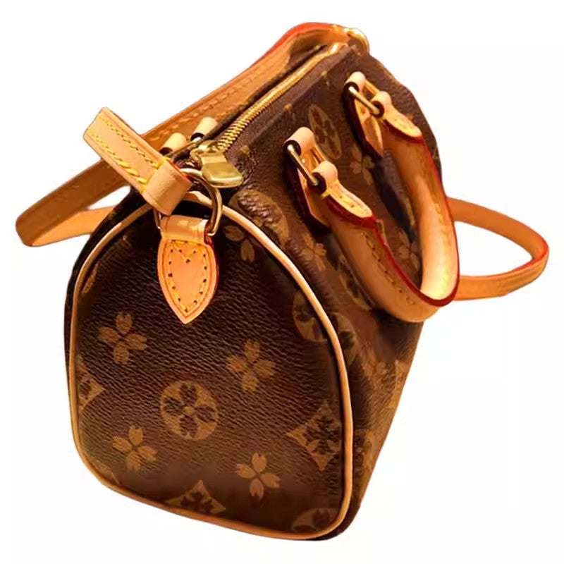 Cross-border original standard 163 chip L2026 new L2026 new Lujia speedy pillow bag V genuine leather women's bag single shoulder crossbody bag