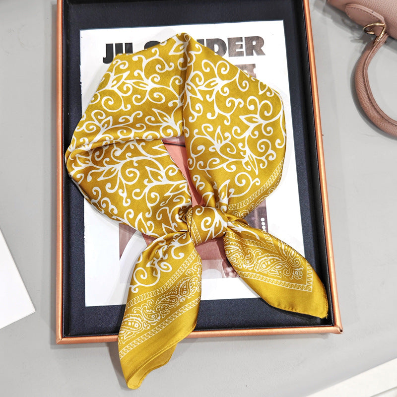 Silky Satin Printed Scarf