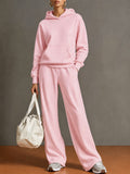 2026 Autumn Sweatshirt Set Women's Hooded Loose Drapey Wide-Leg Pants Casual Sports Two-Piece Versatile Set