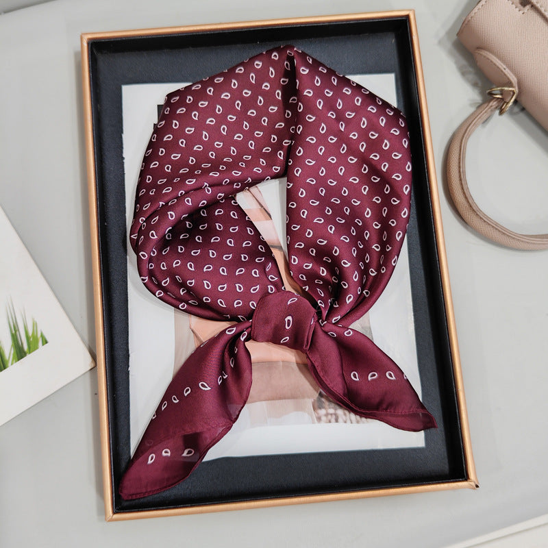 Silky Satin Printed Scarf