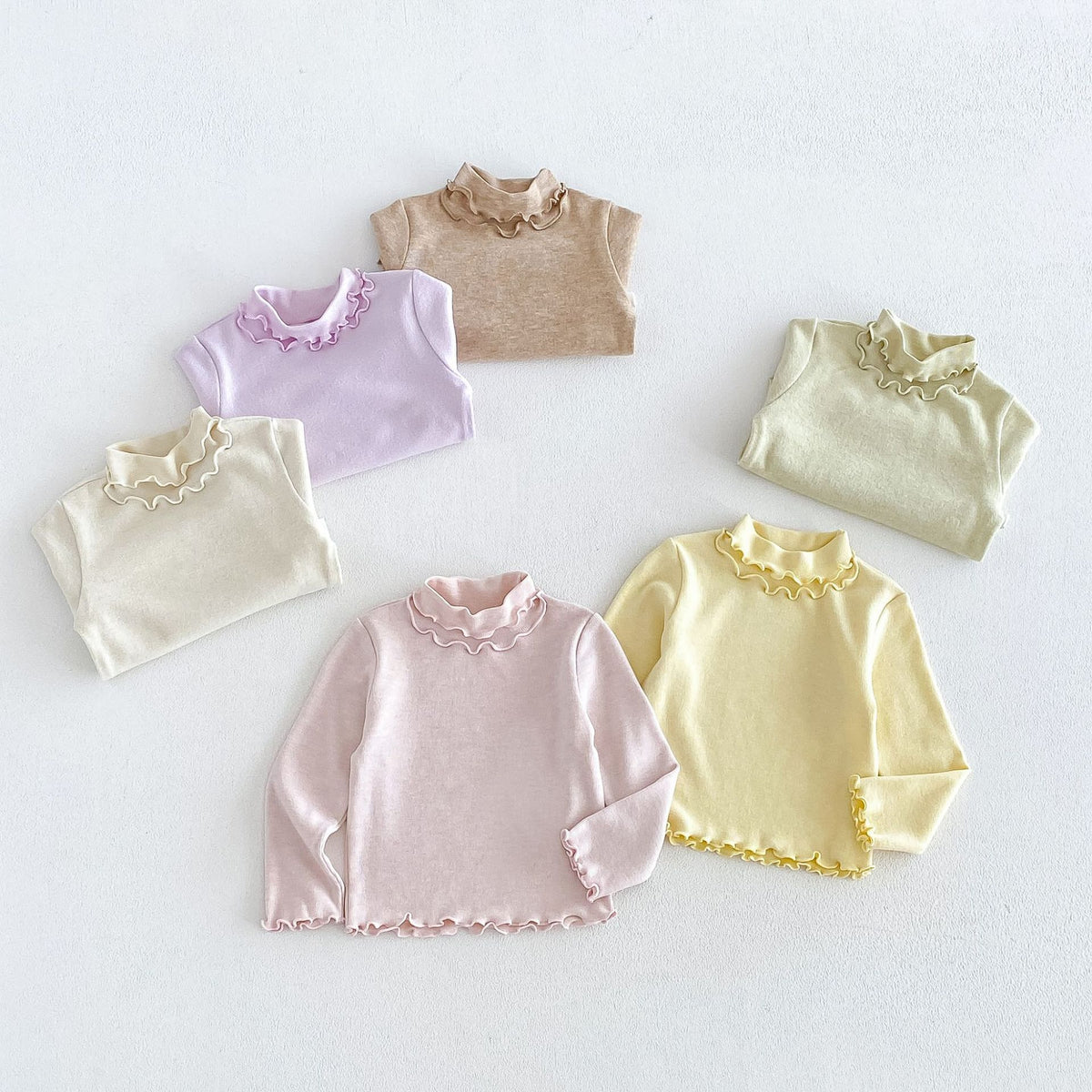 Girls' Side Base Layer 2026 Winter Baby Girl Thickened Mid-Turtleneck Inner Layer, Children's Winter Wear zdy6775
