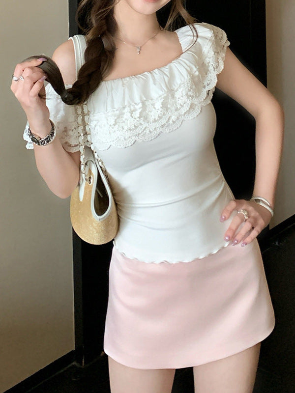 Jin Yi 'Perfect Score Versatile Dress' Matte Satin Mini Skirt Pants Straight-Leg Midi Skirt for Women, Summer Niche Pure Desire Hot Girl Style