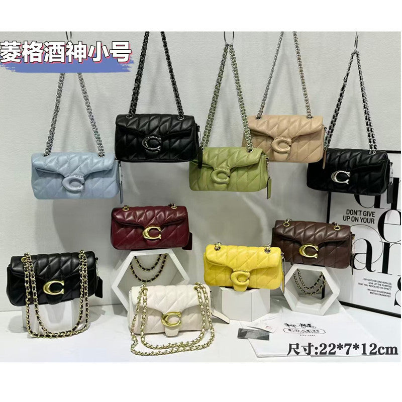 Ko C lambskin Tabby26 diamond lattice Dionysian bag light luxury fashion chain hand-to-hand crossbody shoulder armpit women's bag